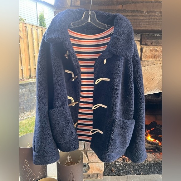 LOFT Jackets & Blazers - Loft Sherpa Blue Jacket with Matching Top set/lot